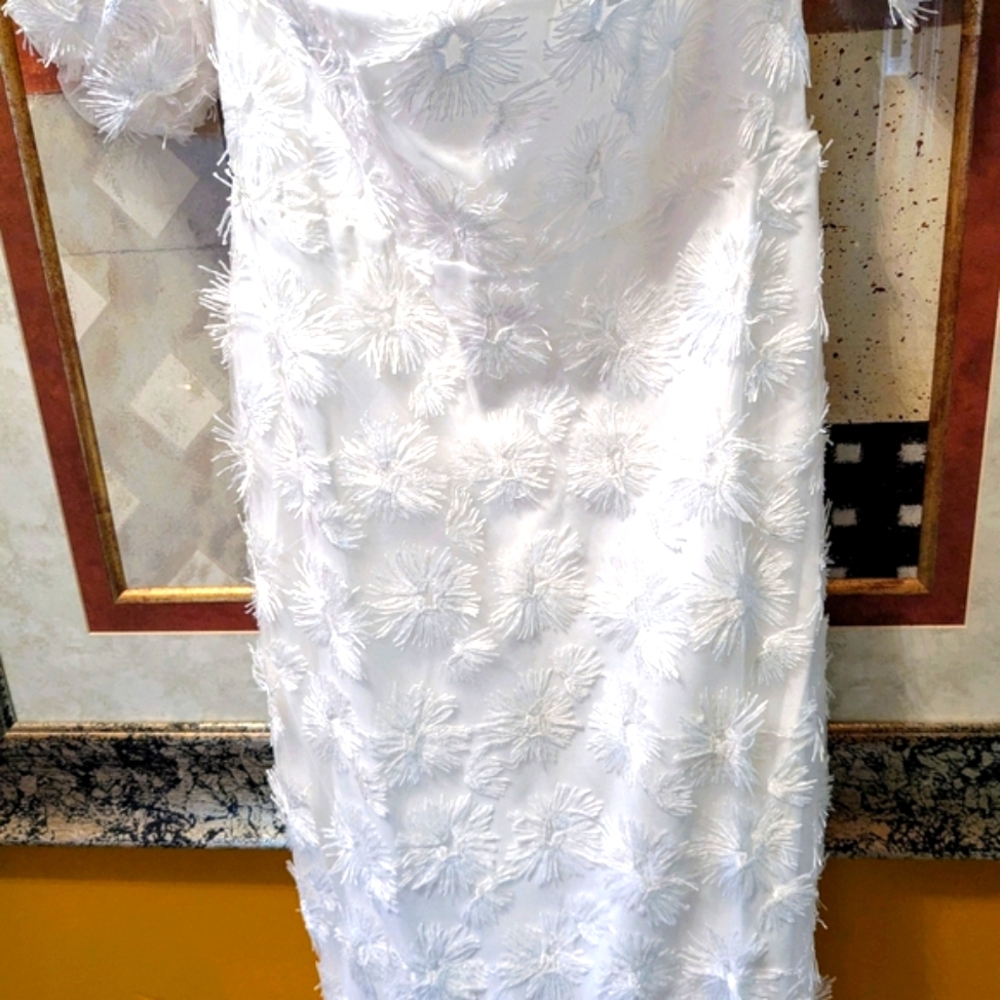 NEW YORK AND CO Puff Sleeve Off-The-Shoulder Sheath Dress - Picture 4 of 11